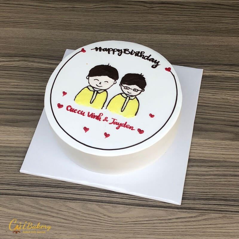 Bánh kem vẽ hình