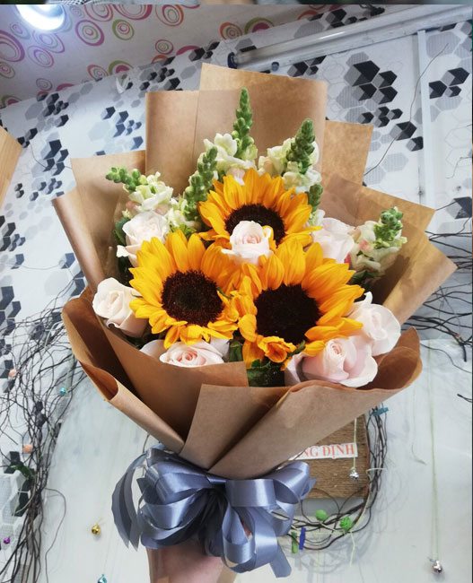 Mẫu hoa tươi bó - HTB029