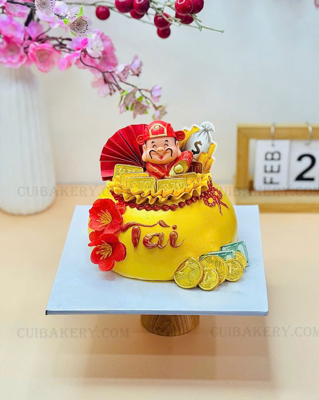 Mẫu bánh kem hũ vàng - MHV014