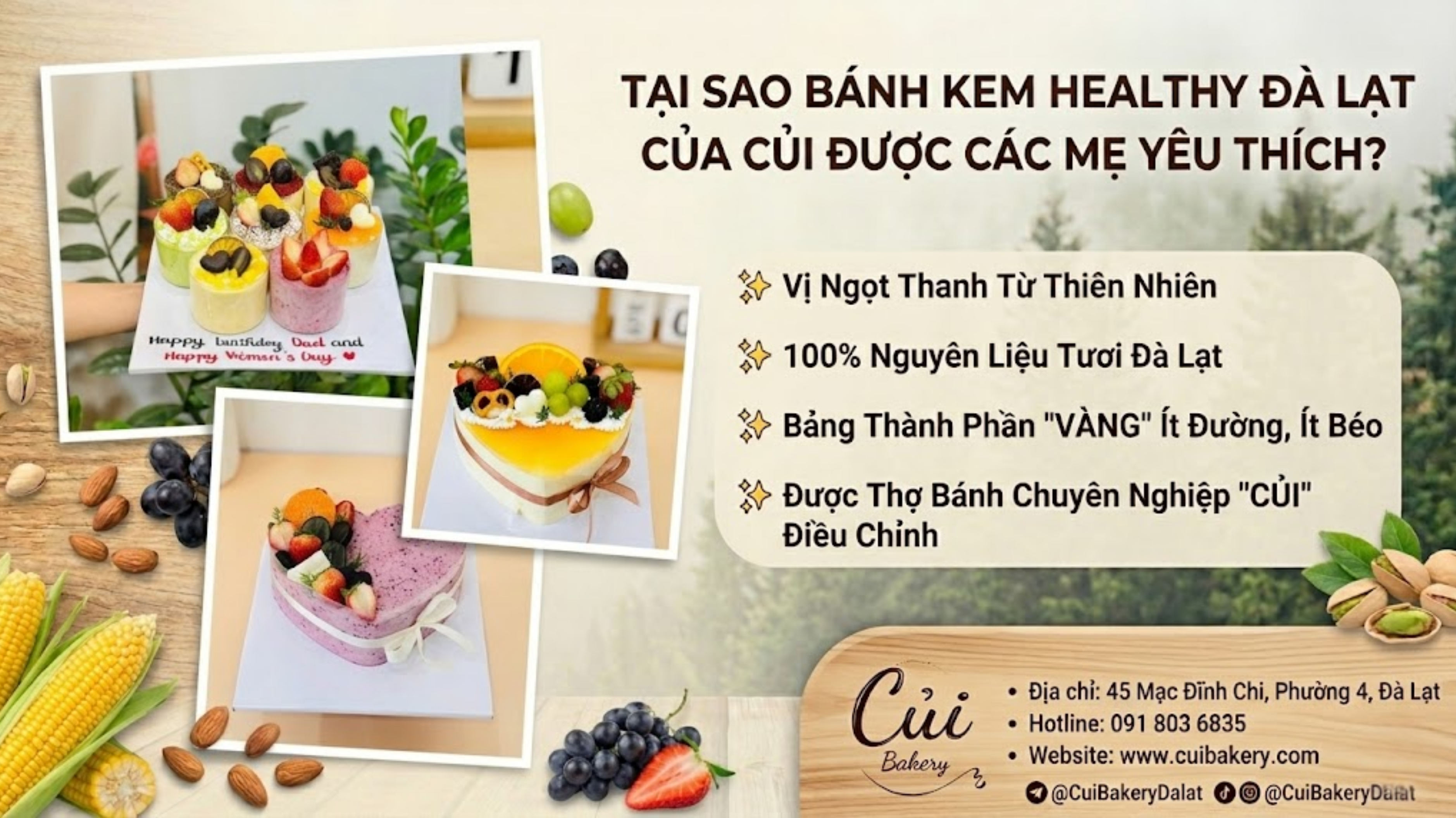 Tại Sao Bánh Kem Ít Đường (Healthy) Tại Củi Bakery Được Các Mẹ Yêu Thích?